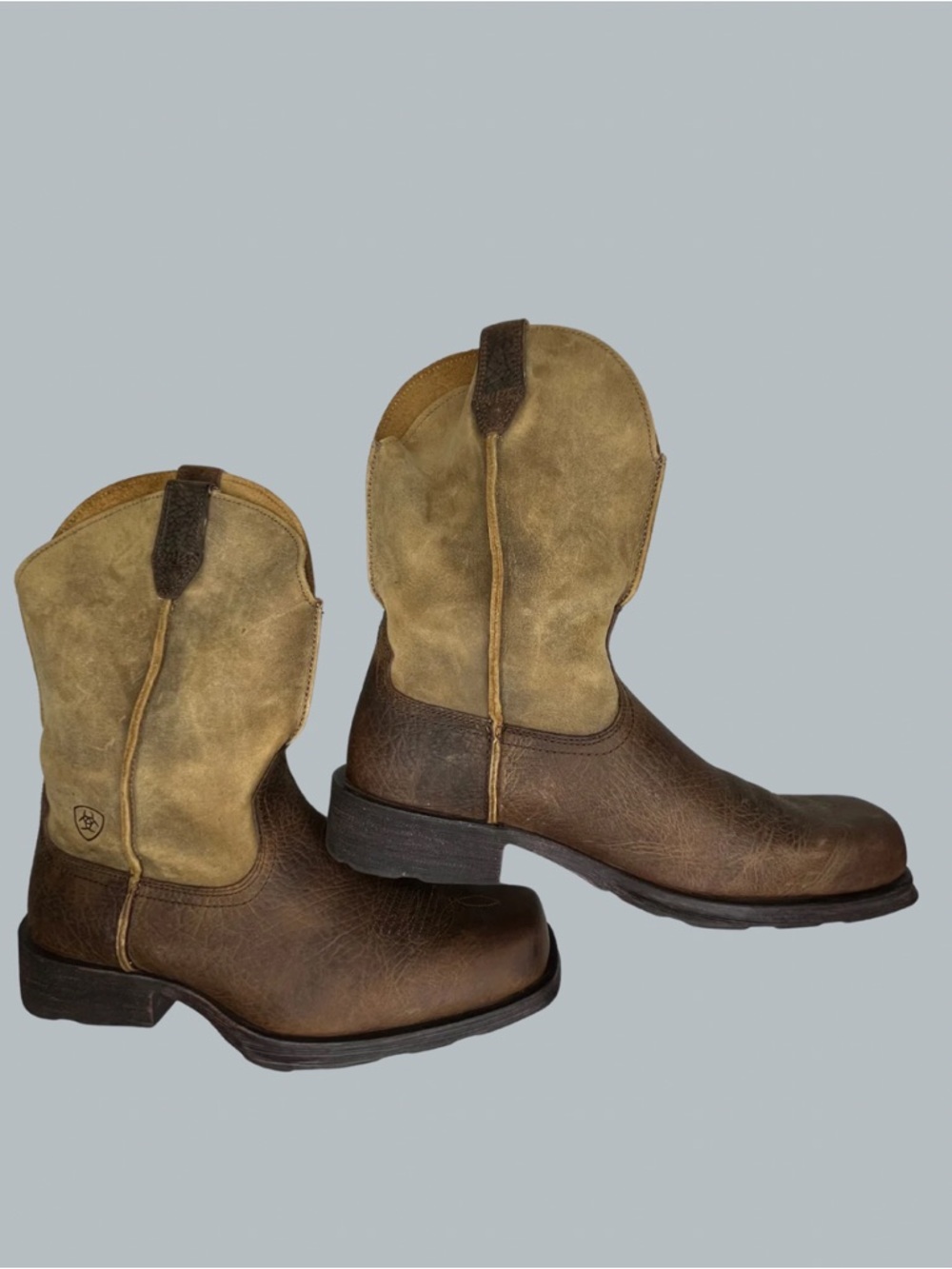 Ariat Rambler 10002317 Men’s 10 EE Brown Leather Square Toe Cowboy Boots